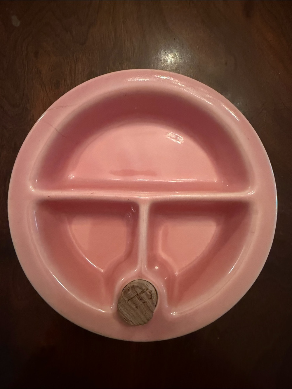 Hankscraft vintage peach baby food divided warming dish.